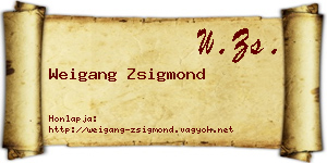 Weigang Zsigmond névjegykártya