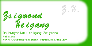 zsigmond weigang business card